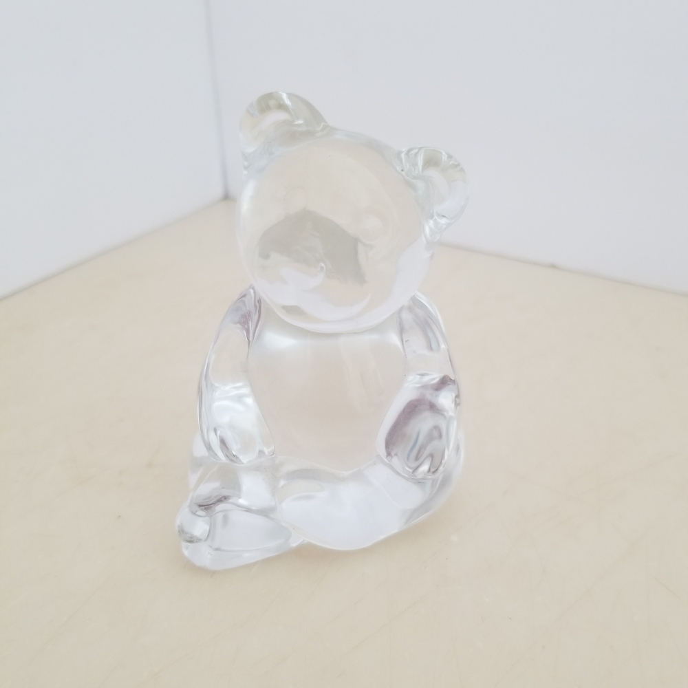 Not Rated Clear Glass Bear Figurine